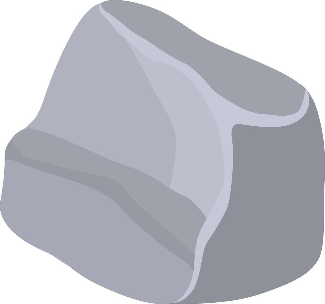 Gray rock with irregular shape forming a solid structure, geological element for nature and construction projects, resistant and durable material vector