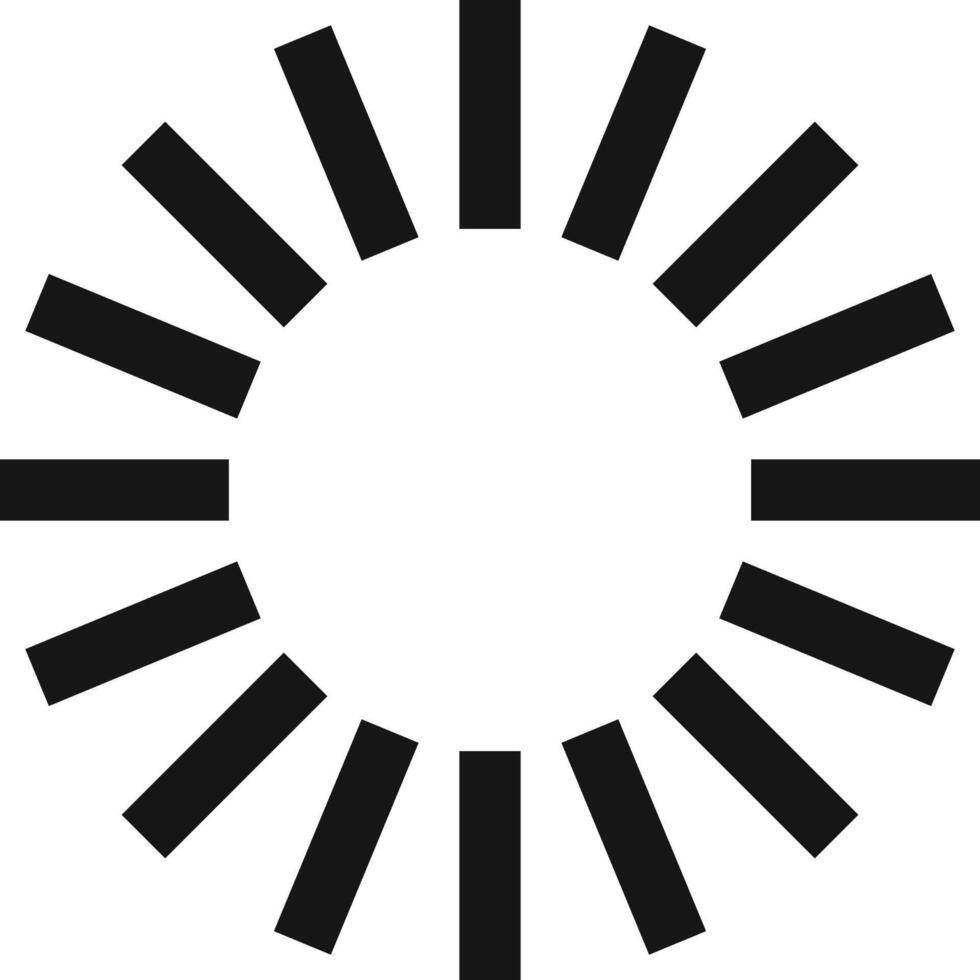 Black rectangles rotating in a circle create a visual representation of a loading or buffering process, symbolizing ongoing activity and progress vector