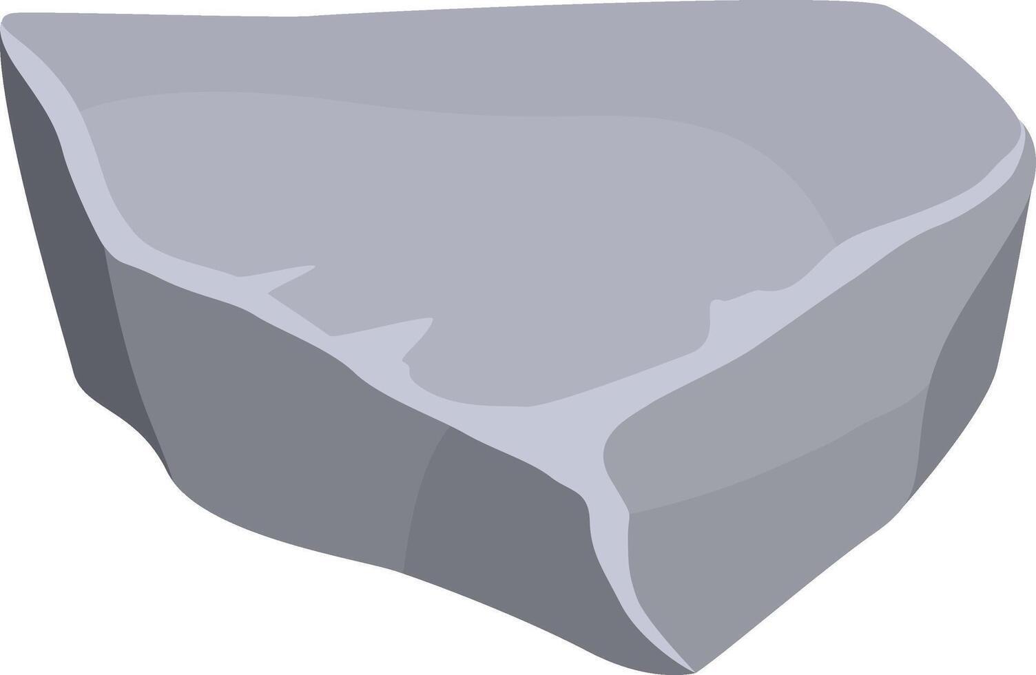 Gray rock floating in white background representing geology, nature, and mineral composition, ideal for educational or nature related projects vector