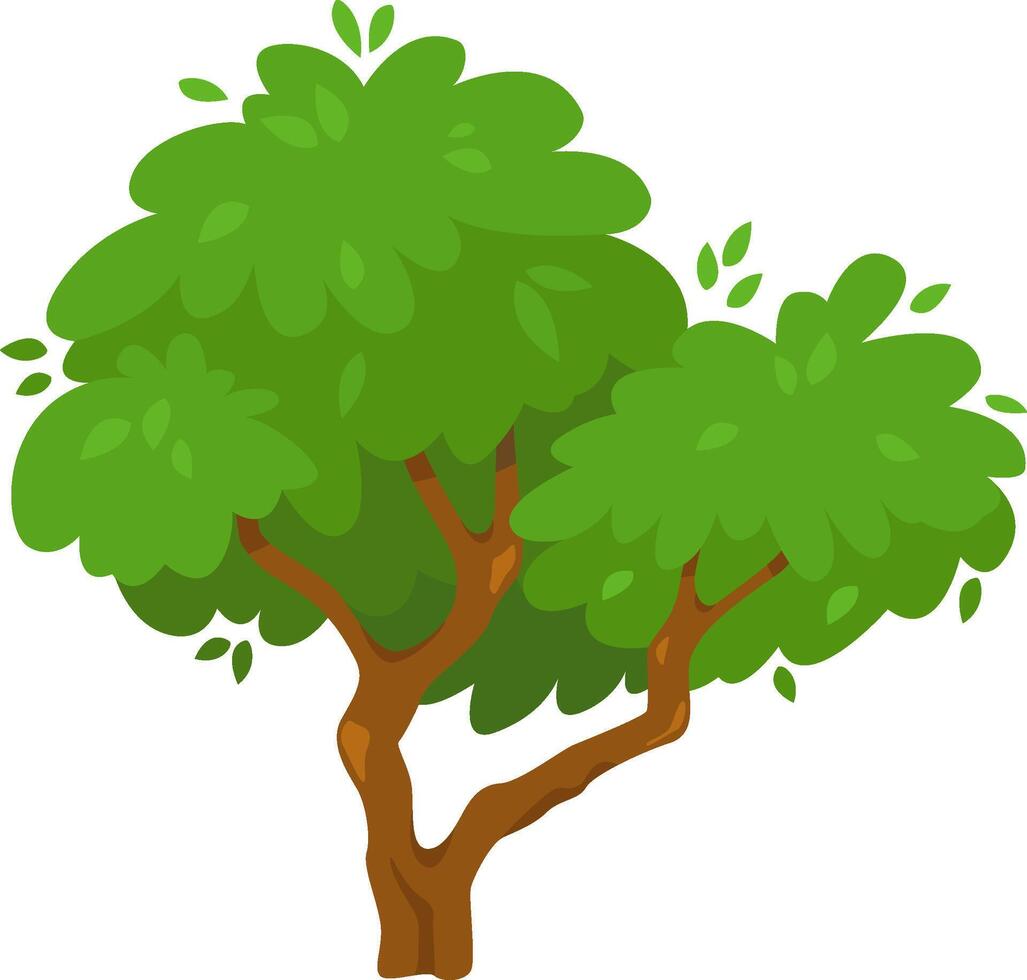 Stylized green tree illustration vector