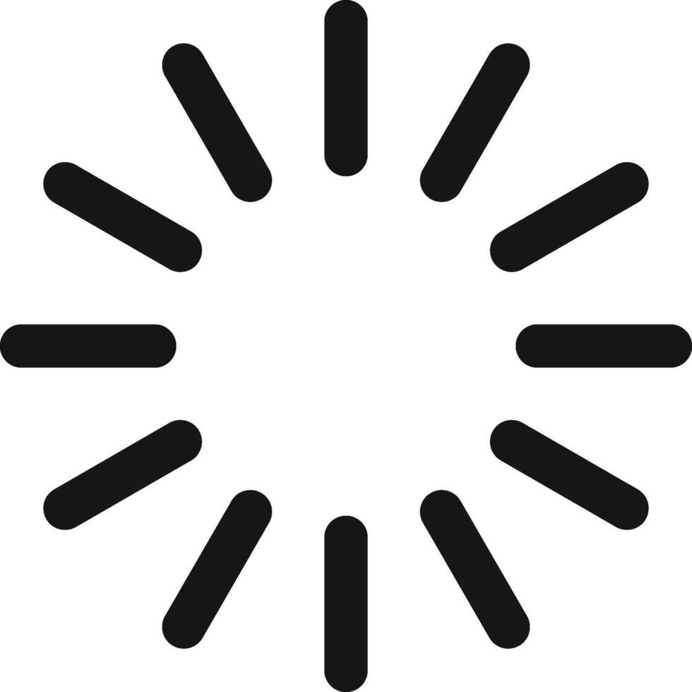 Simple black loading circle icon rotating and indicating a buffering or downloading process, set against a clean white background, representing progress and activity in digital environments vector