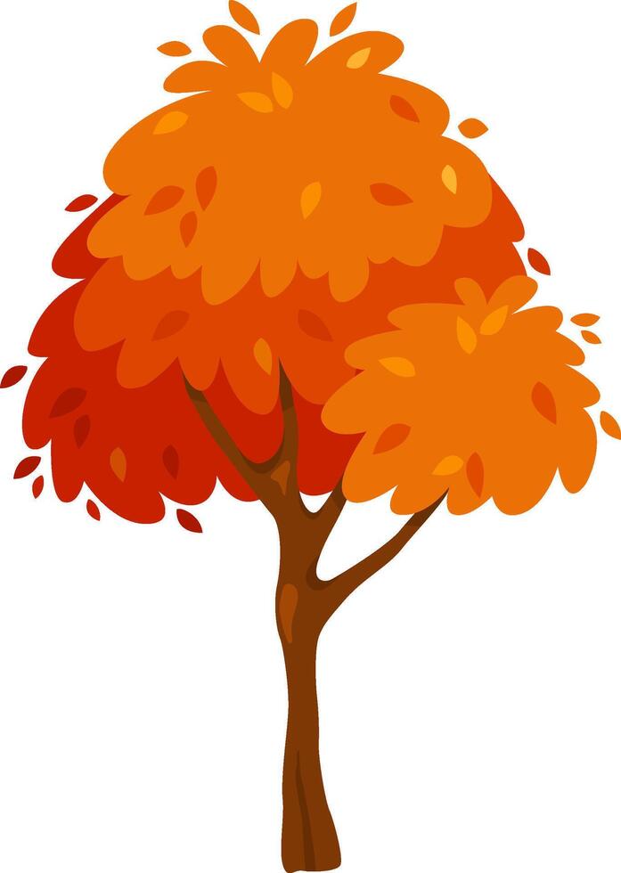 Illustration of an orange tree vector