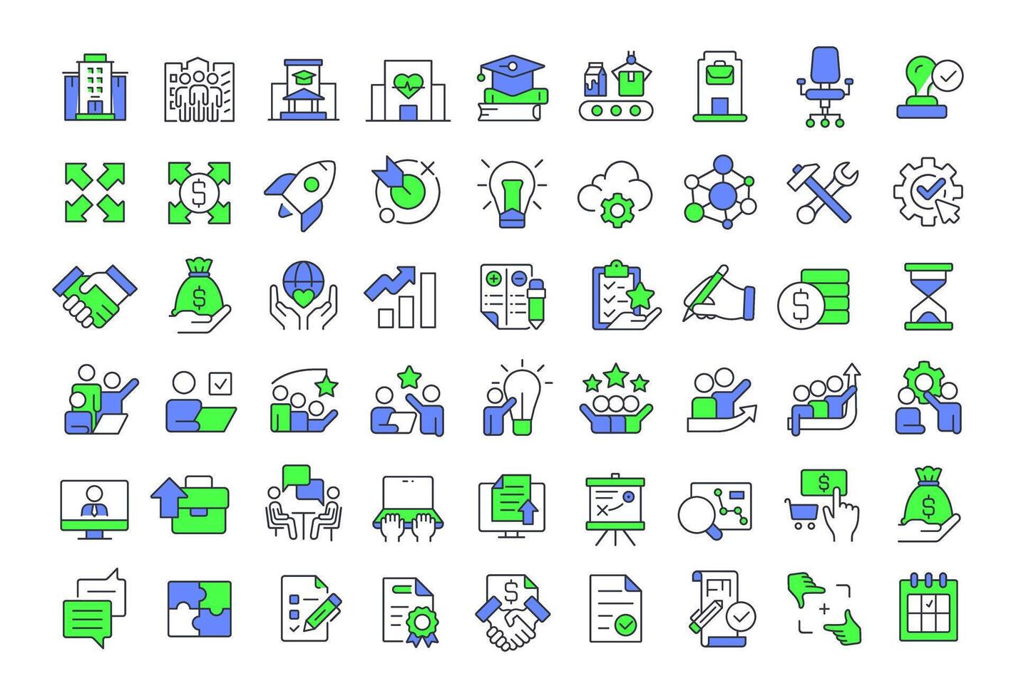 Business-related icons collection vector