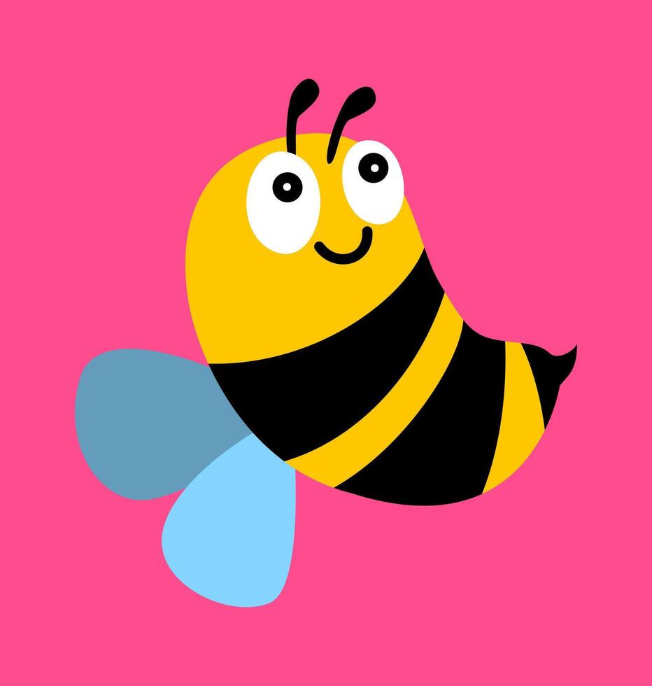 Cute Honey Bee fllying vector