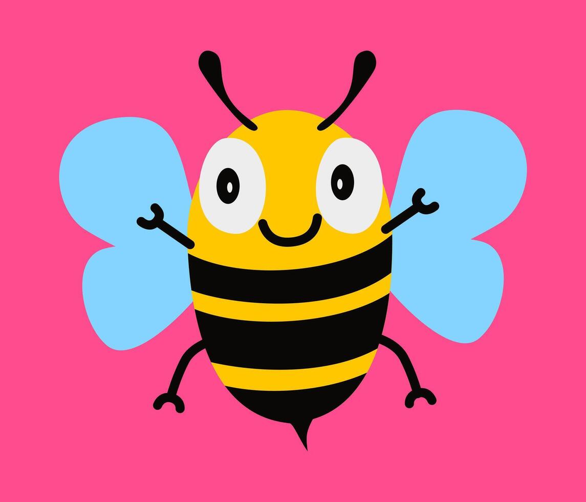 Cute Bee illustration vector