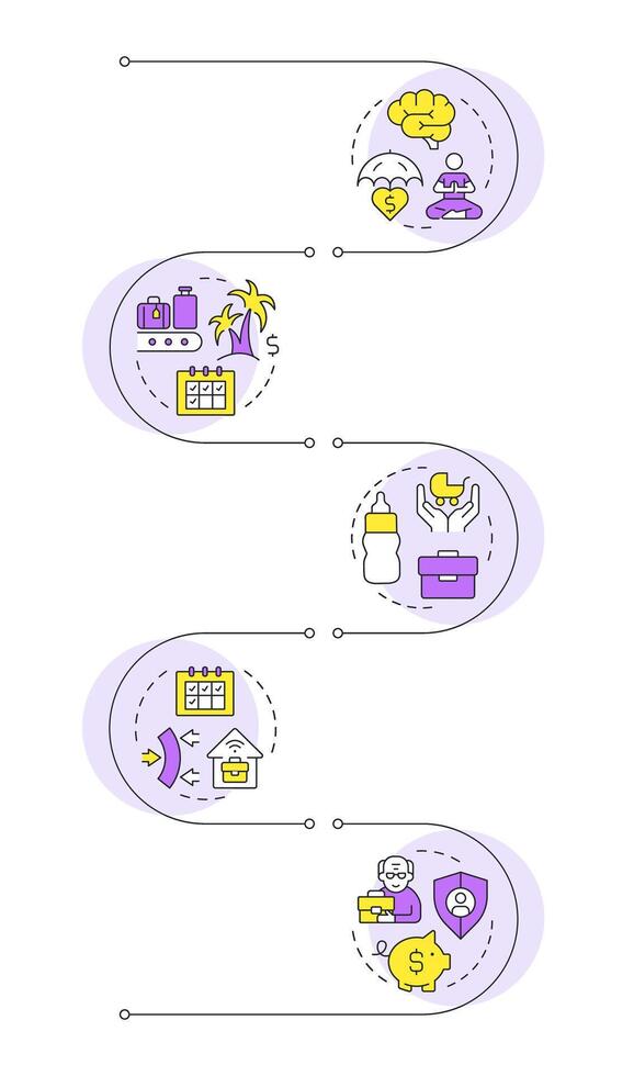 Business planning infographic with icons vector