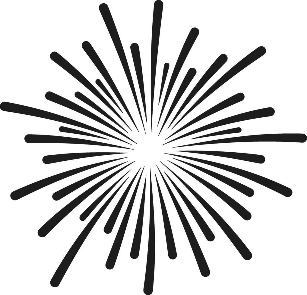 Firework Burst Silhouette for USA Independence Day Celebrations vector