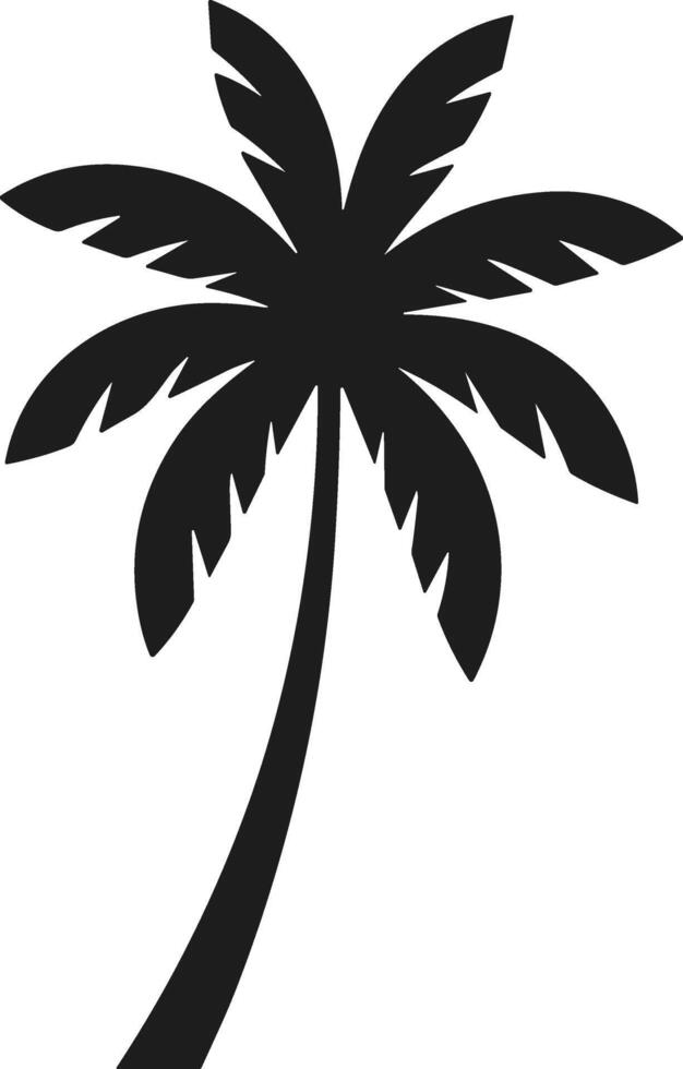 Tropical Palm Tree Silhouette Illustration for Summer and Beach Designs vector