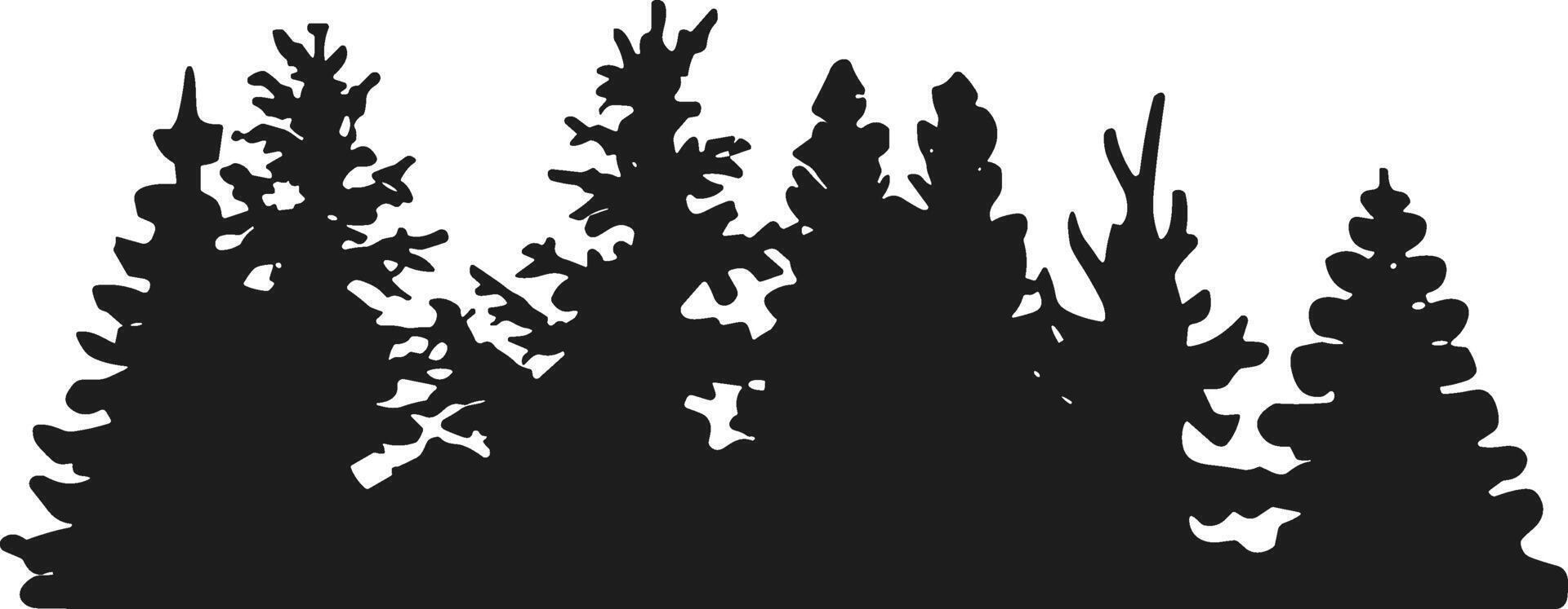 Pine Tree Forest Silhouette for Nature and Outdoor Designs vector