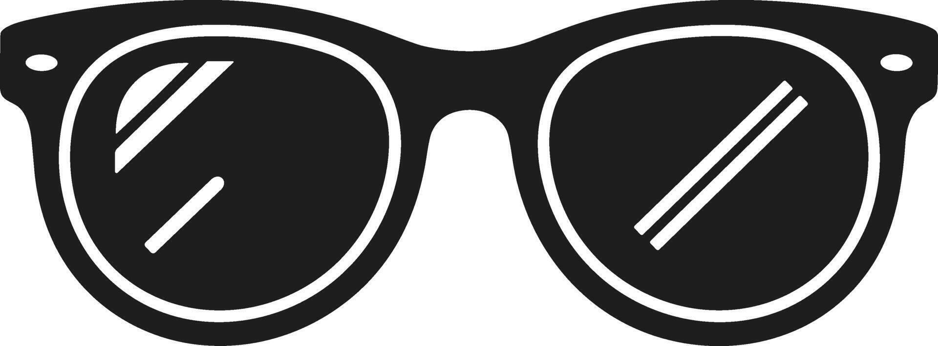Stylish Sunglasses Silhouette Icon for Summer and Fashion Themes vector