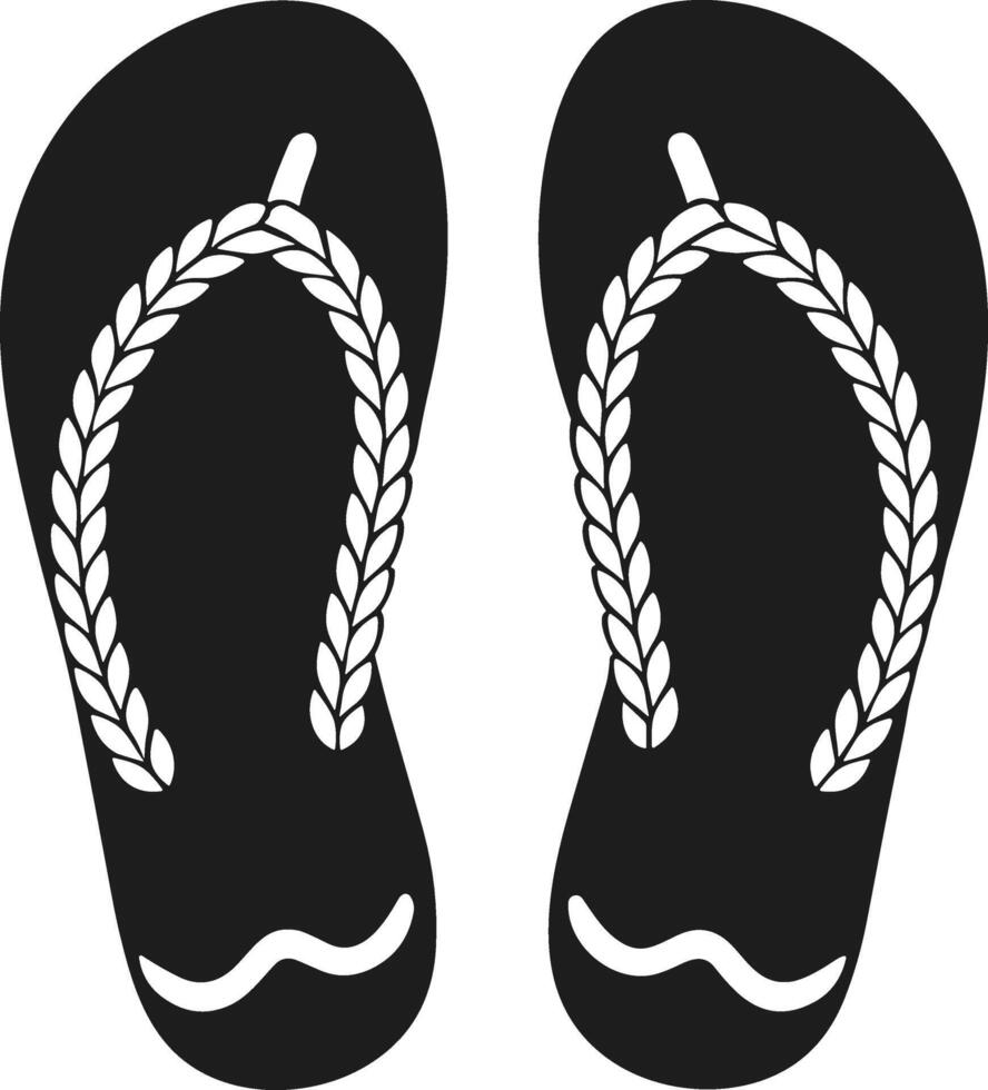 Flip Flops Silhouette for Summer, Beach, and Vacation Designs vector