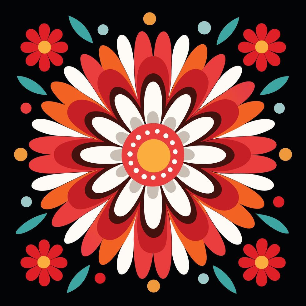 a colorful flower design. vector