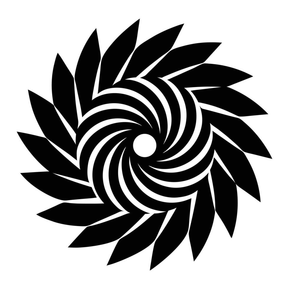 a black and white logo of a spiral vector