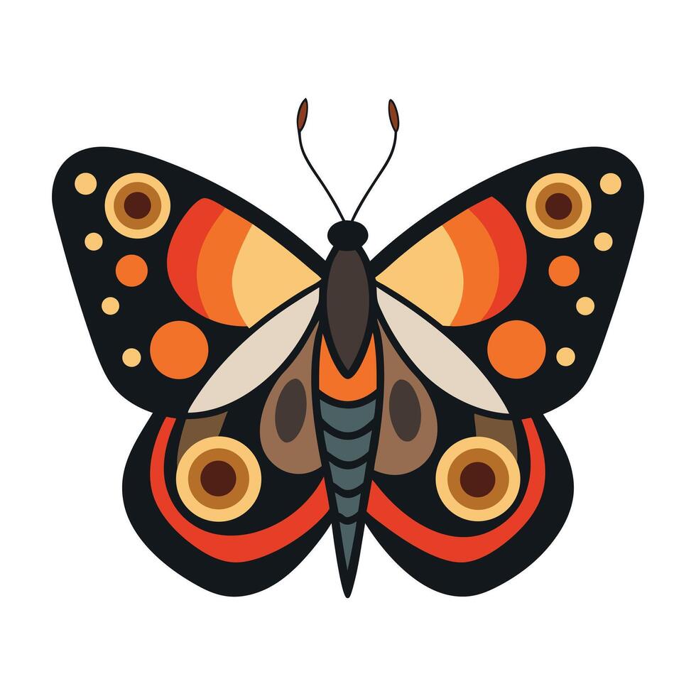 beautiful butterfly illustration isolated on white background vector