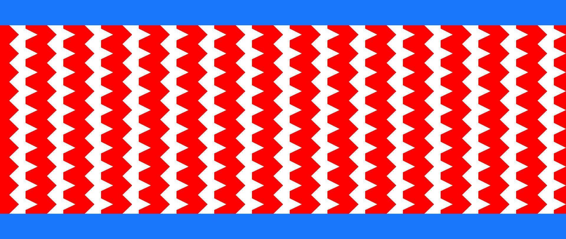 Dynamic seamless pattern featuring vertical red zig zag stripes against a bold blue background. This energetic graphic is perfect for sports themes, digital art, or lively designs vector