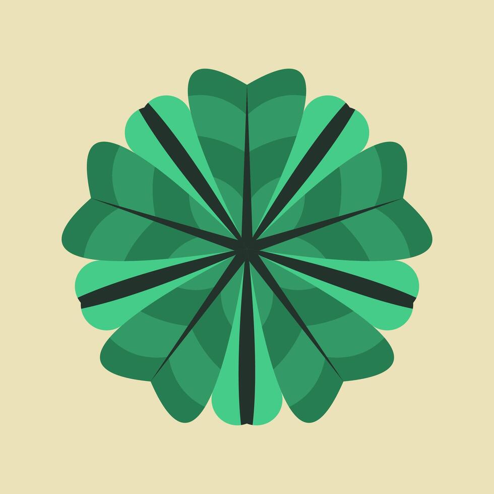 Intricate green floral or botanical design, viewed from above, suggesting nature, growth, and organic patterns. eco friendly themes, wellness decorative elements with a symmetrical, modern aesthetic vector