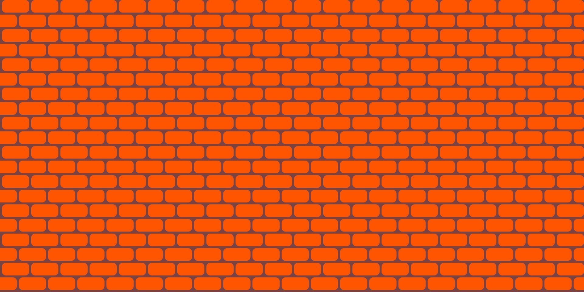 a Seamless orange brick wall pattern, ideal for backgrounds, textures, or graphic design elements. A vibrant and modern architectural surface, perfect for various creative projects vector