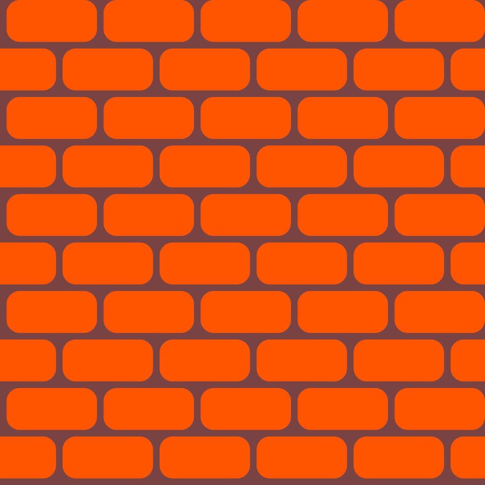 Seamless orange brick wall pattern, ideal for backgrounds, textures, or graphic design elements. A vibrant and modern architectural surface, perfect for various creative projects vector