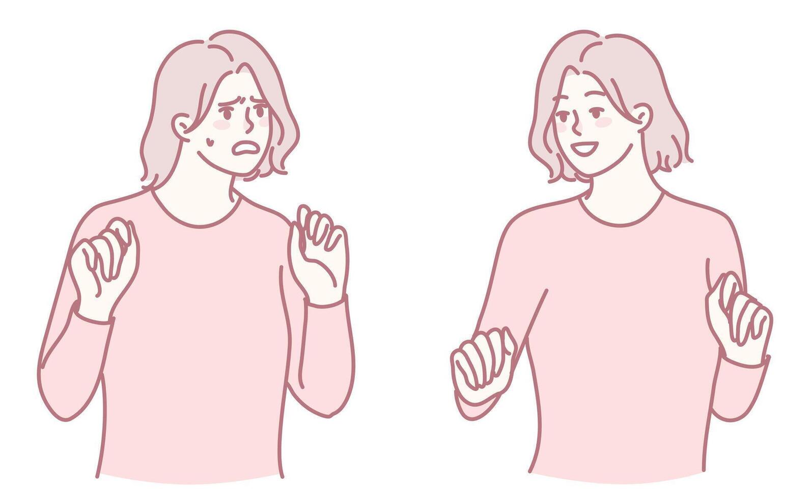 Expressive and Relatable Characters Effectively Demonstrating Various Emotions and Feelings vector