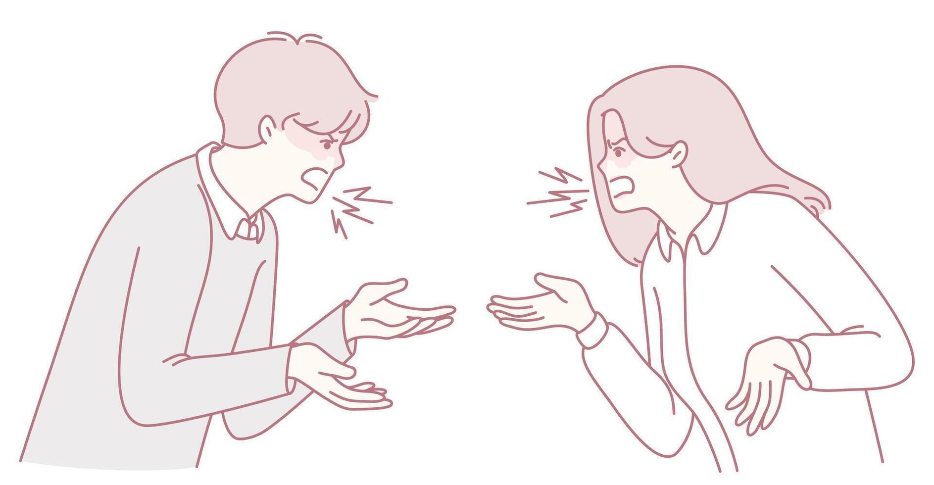 A Conflict Occurs Between Two People Engaged in a Disagreement or Argument Situationally vector