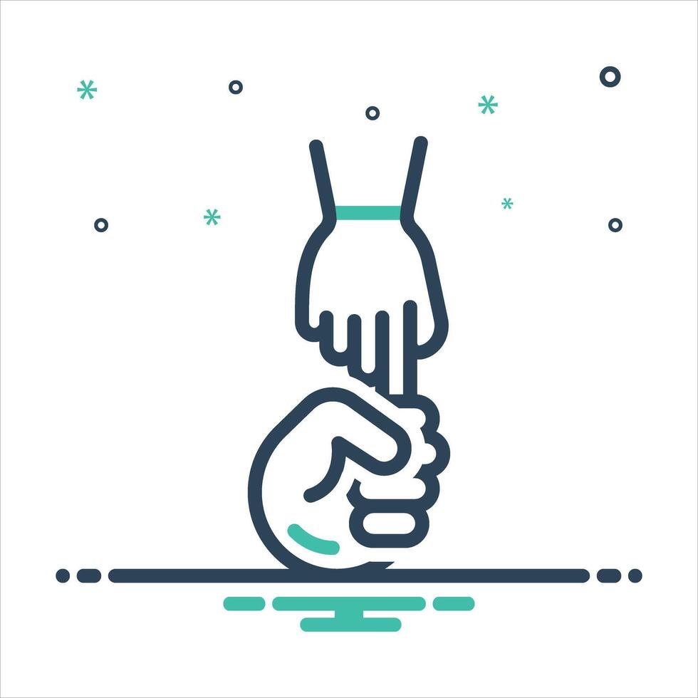 Mix icon holding vector