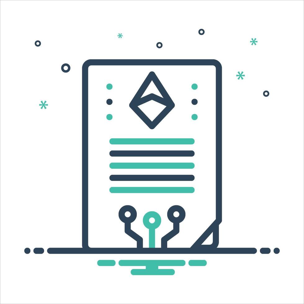 Mix icon smart-contract vector