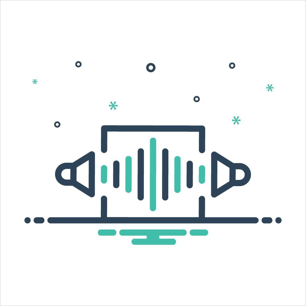 Mix icon voice vector