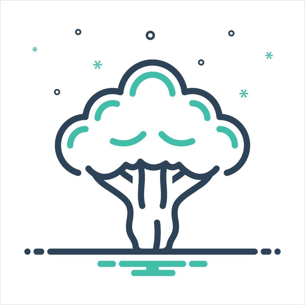 Mix icon broccoli vector