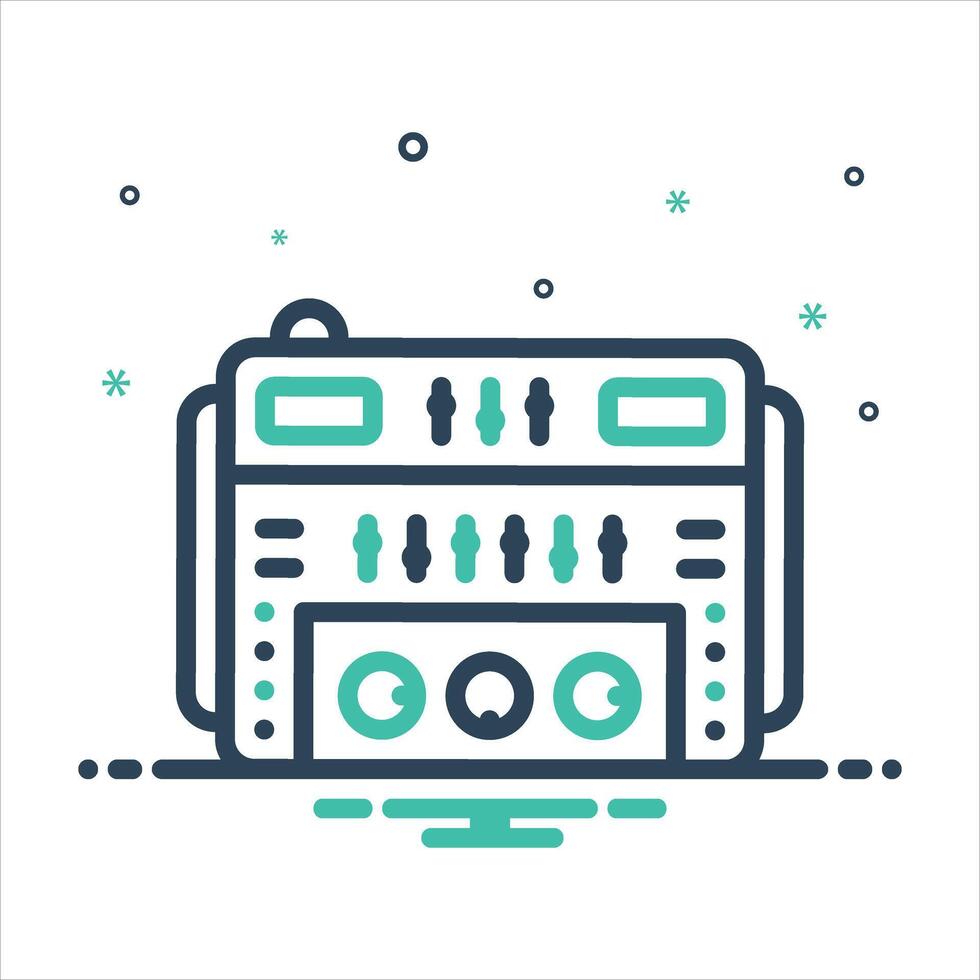 Mix icon mastering vector