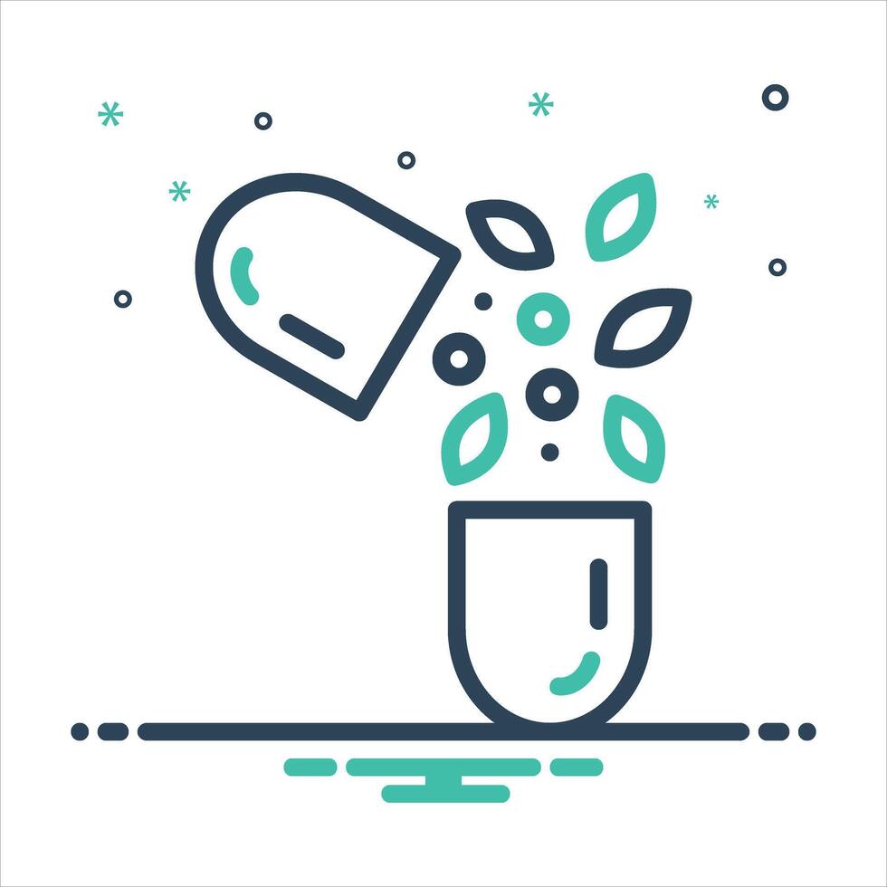 Mix icon organic-medicine vector
