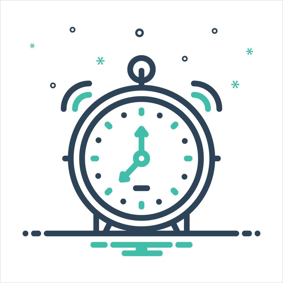 Mix icon alarm vector