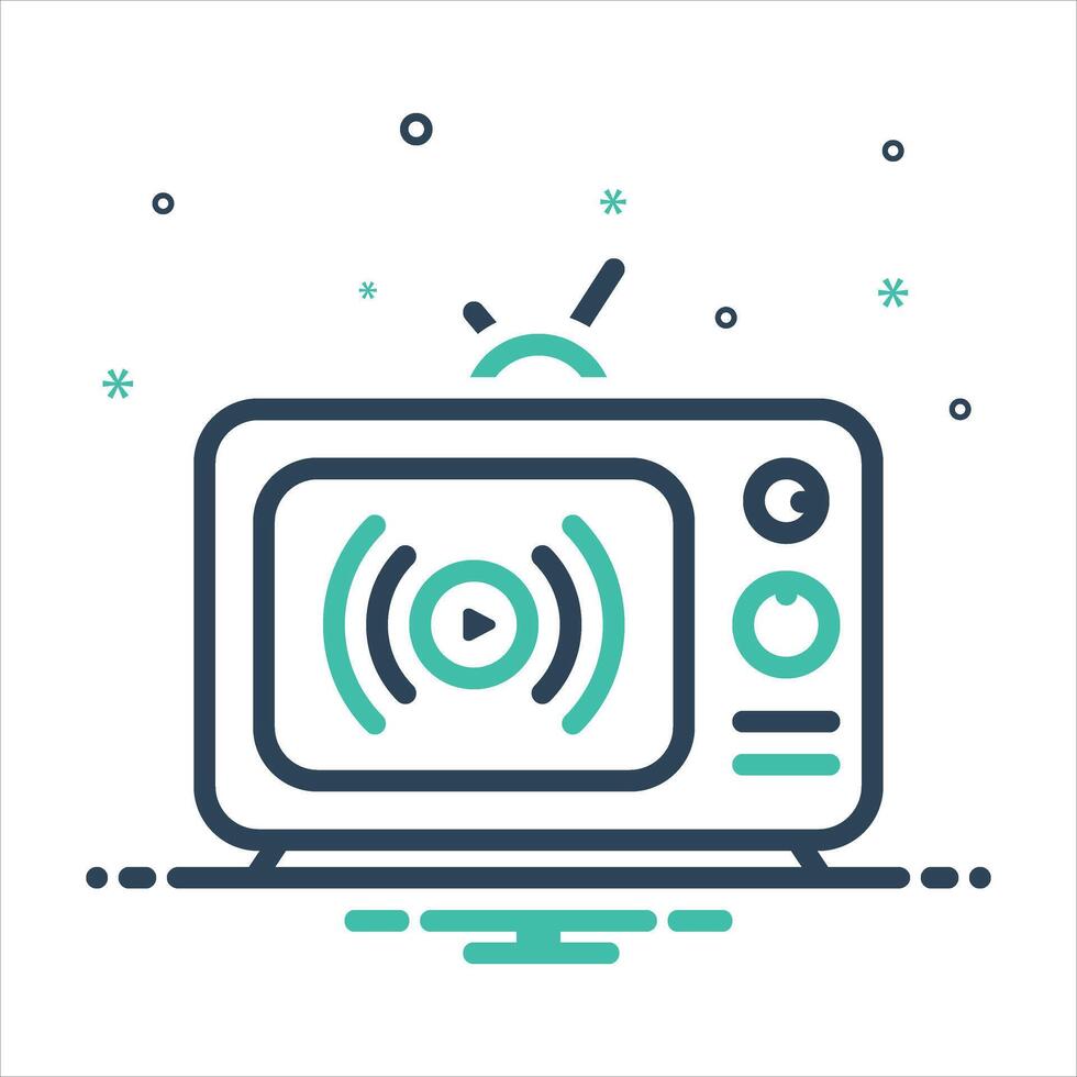 Mix icon streaming vector