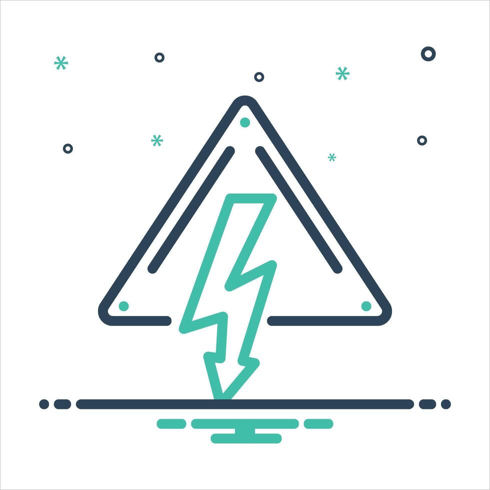 Mix icon high-voltage vector