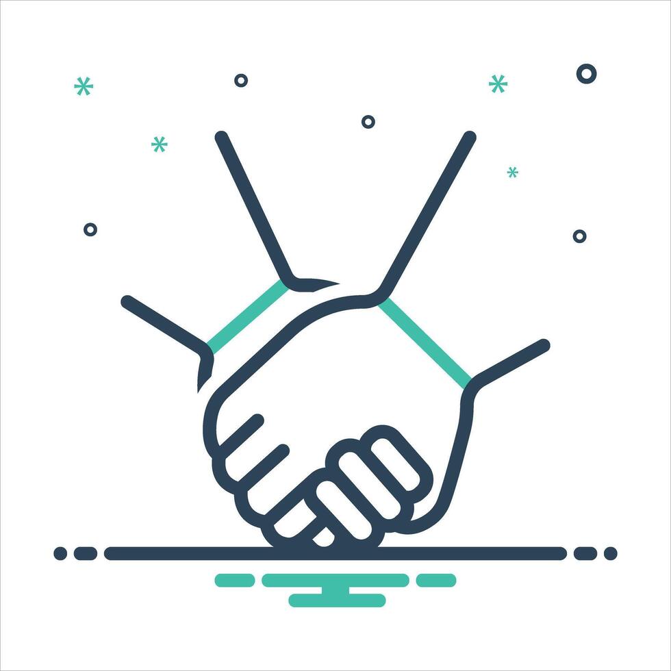 Mix holding icon vector