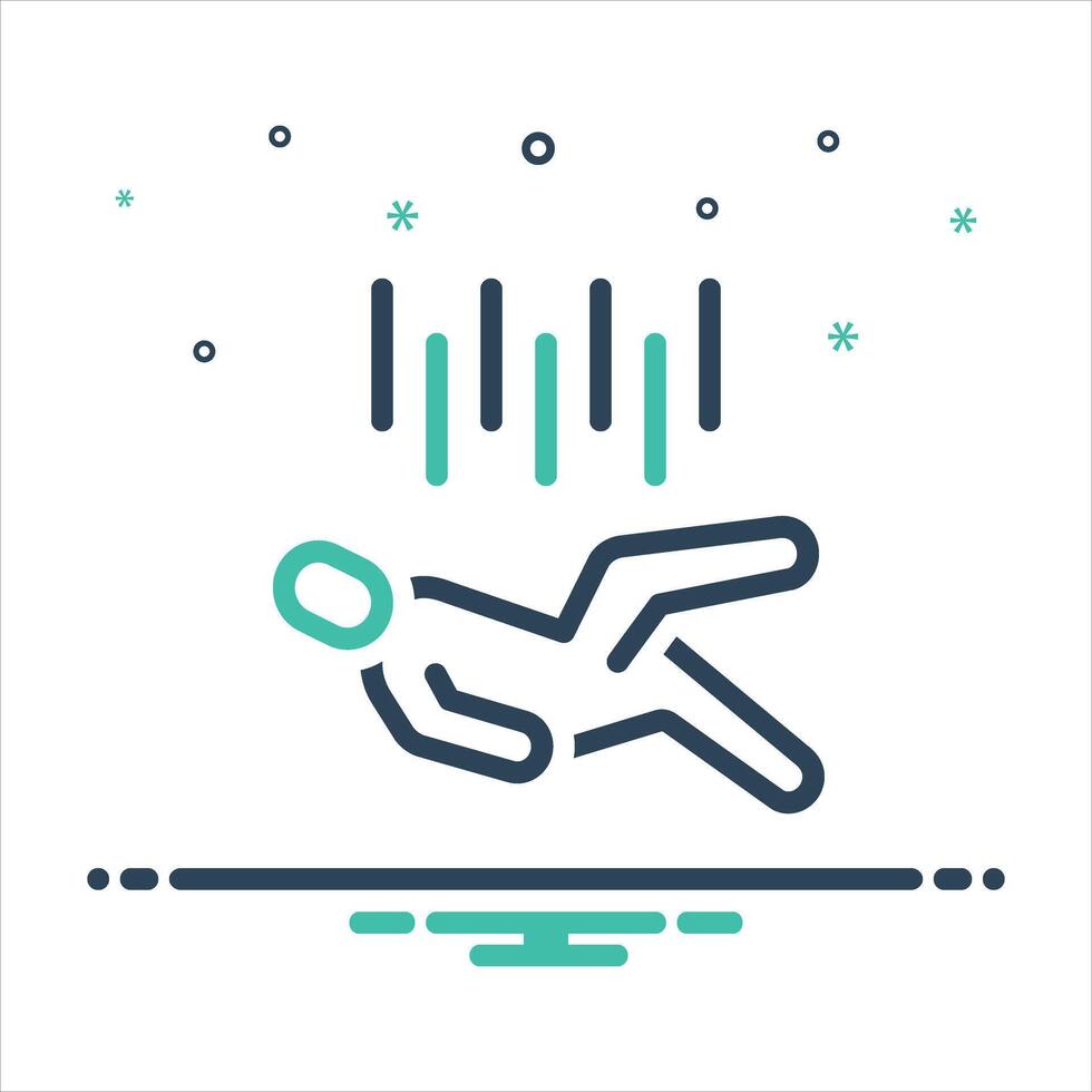 Mix icon falling vector