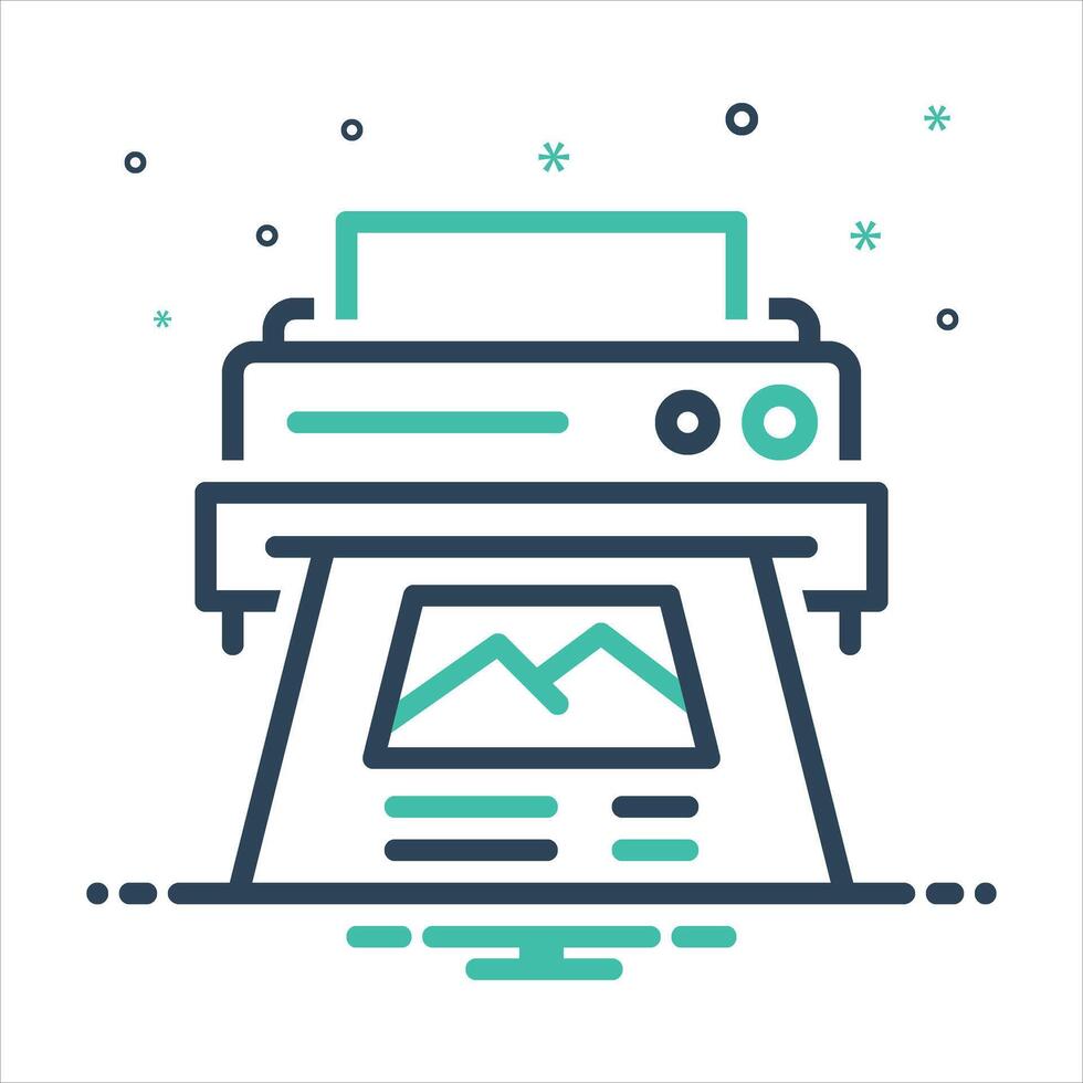 Mix icon print vector