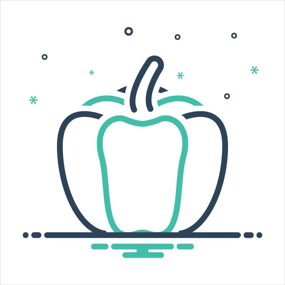 Mix icon bell pepper vector