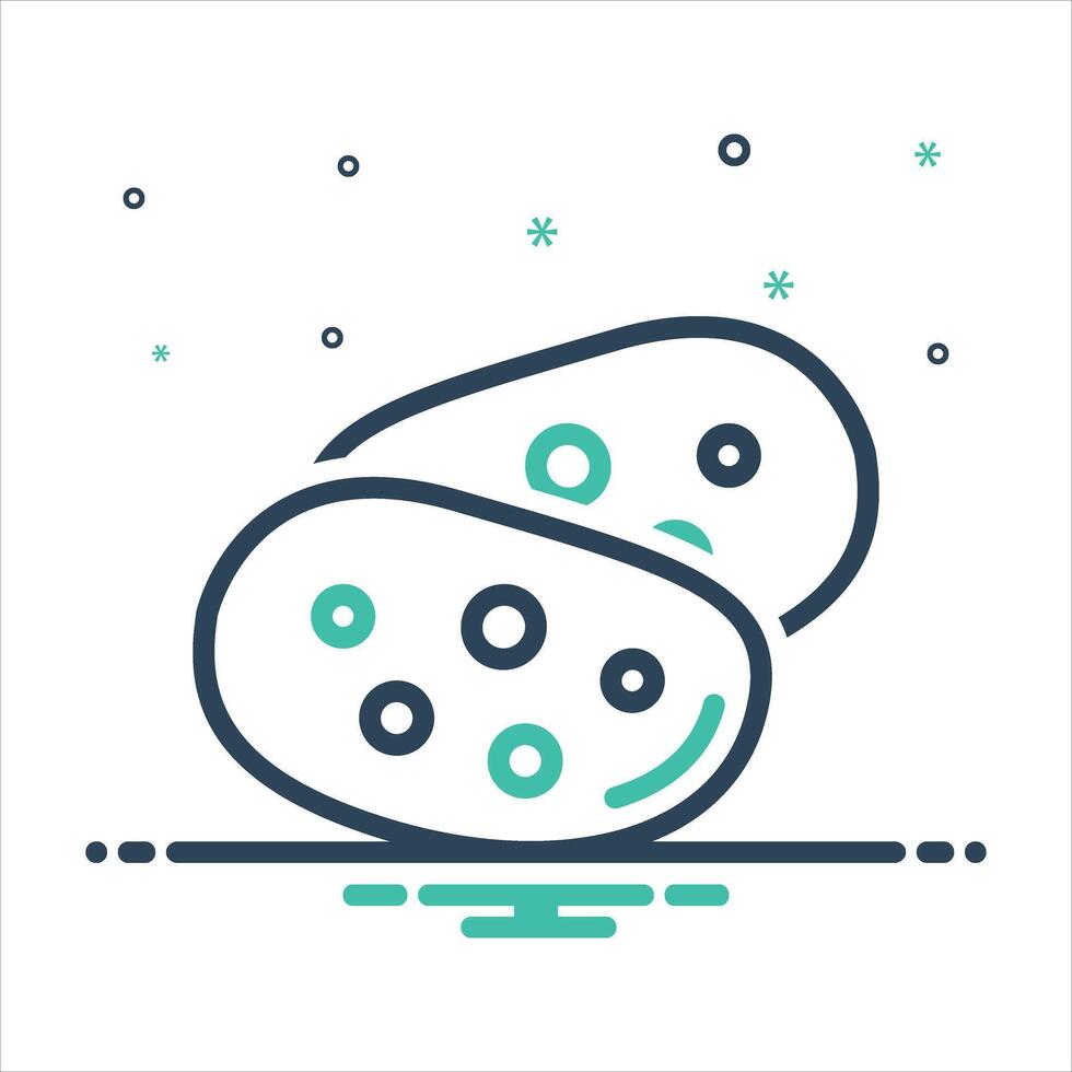 Mix icon potato vector
