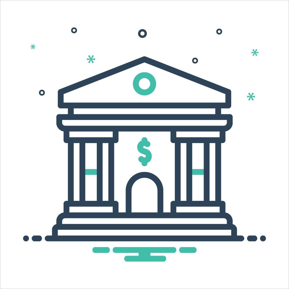 Mix icon bank vector