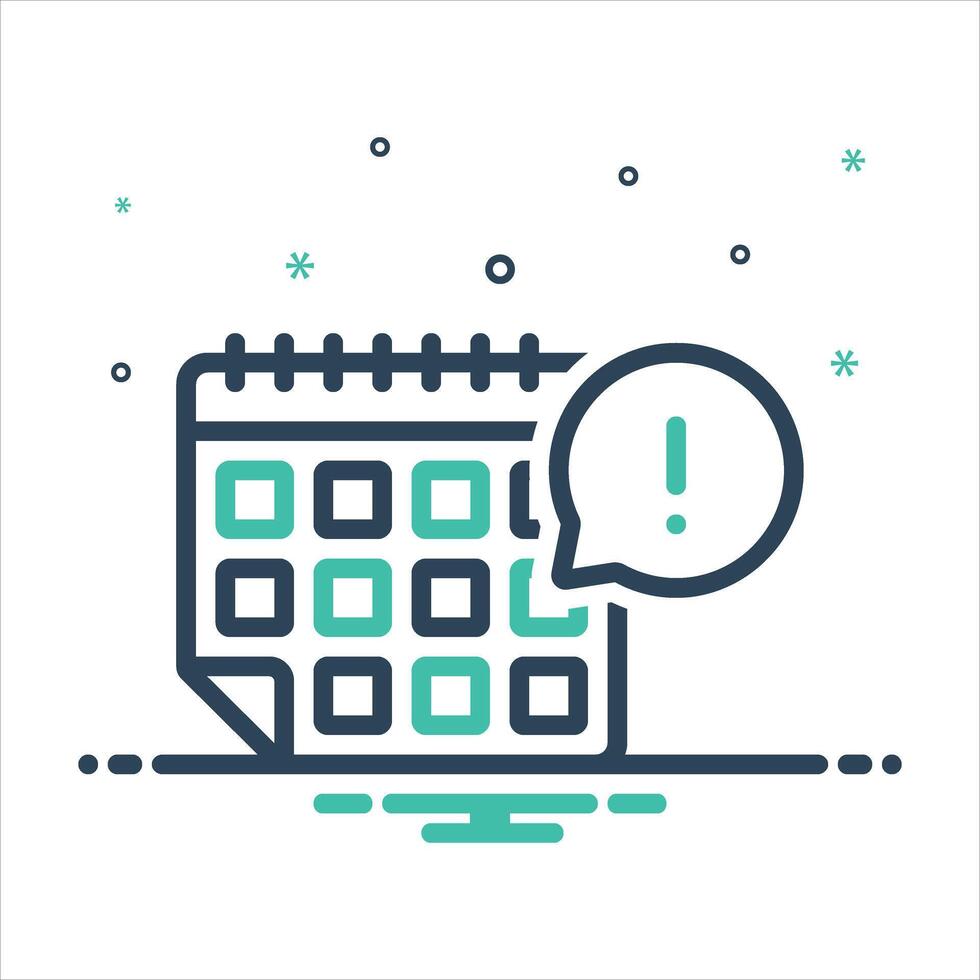 Mix alert icon vector