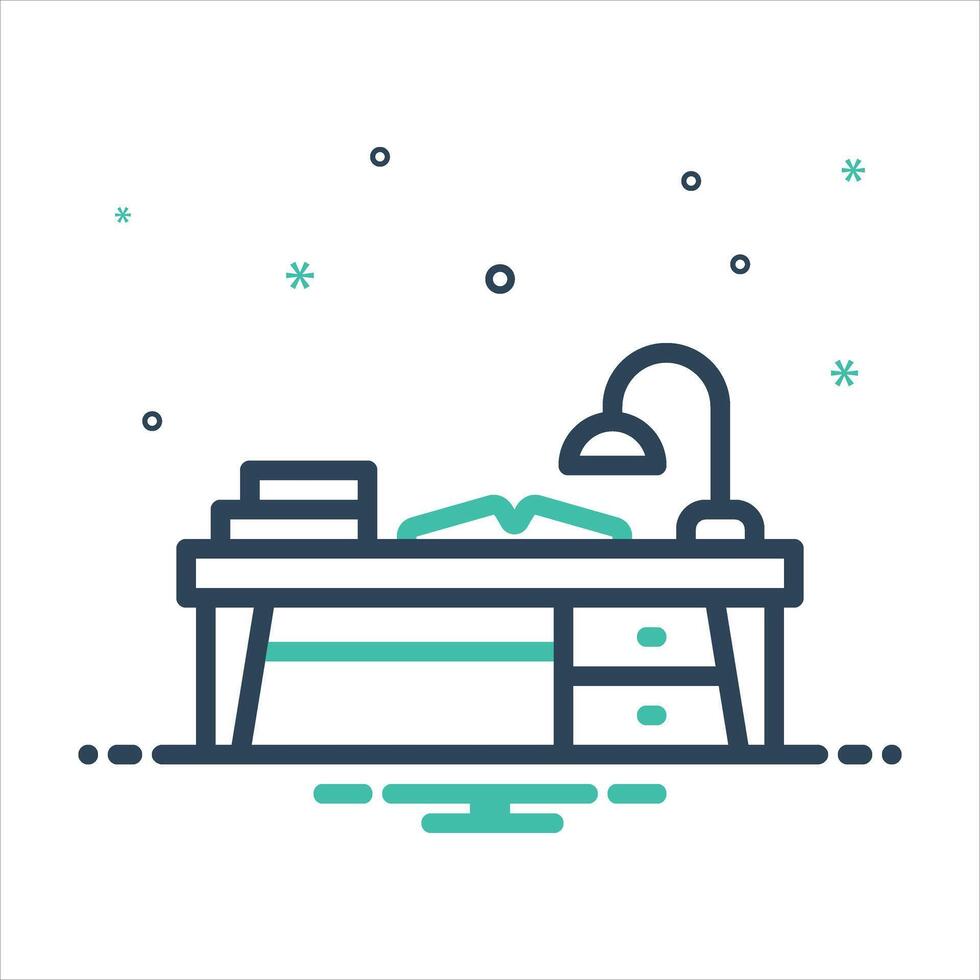 Mix icon desk vector