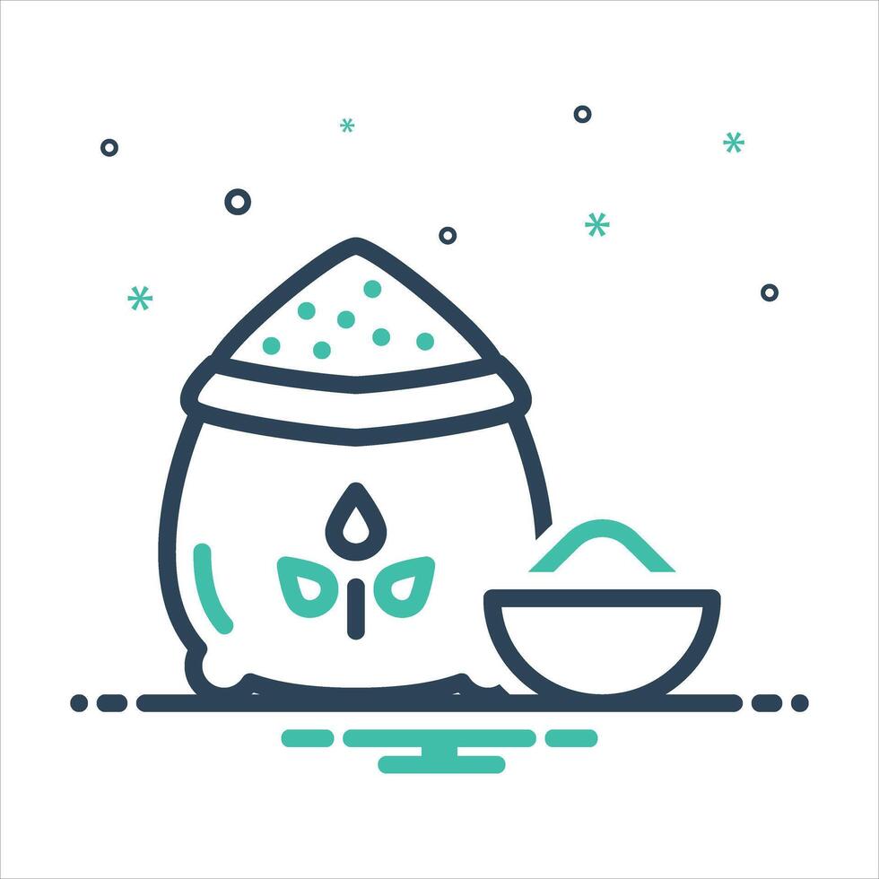 Mix icon flour vector