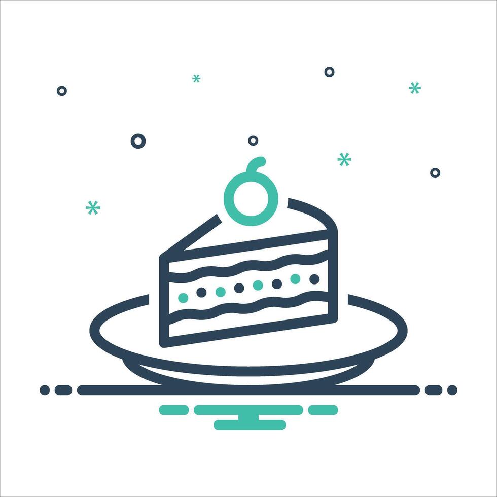 Mix icon pastry vector
