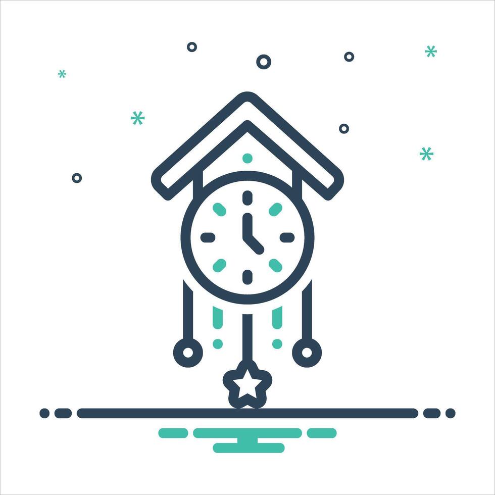 Mix icon wall-clock vector