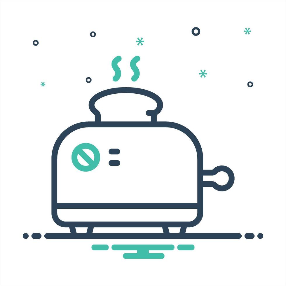 Mix icon toaster vector