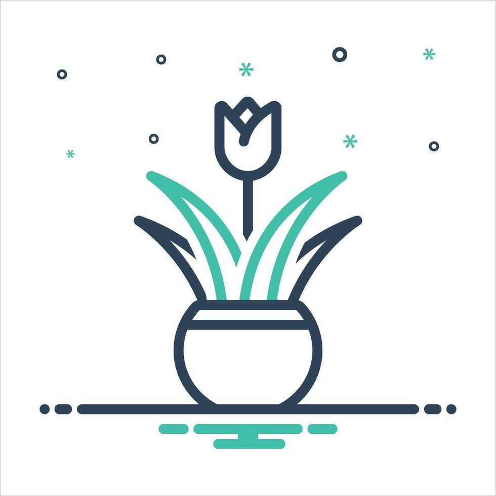 mix icon plant vector