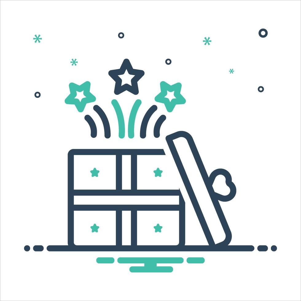 Mix icon gift box vector