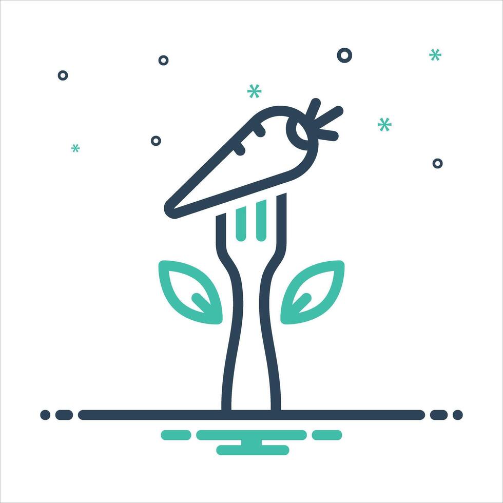 Mix icon vegan vector