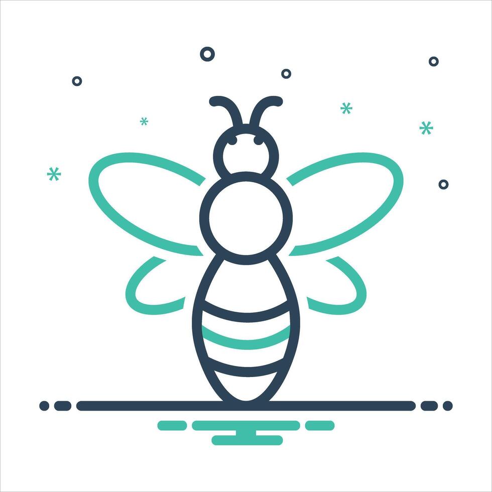 mix icon bee vector