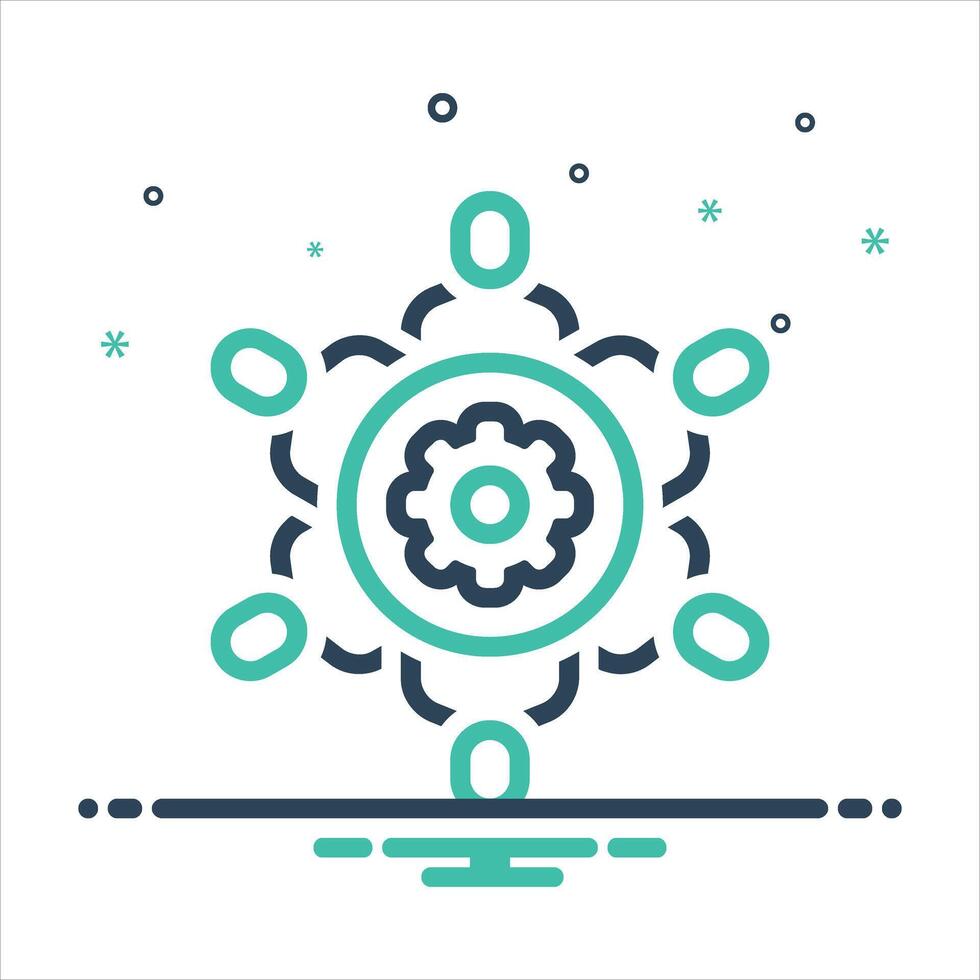 Mix icon teamwork vector